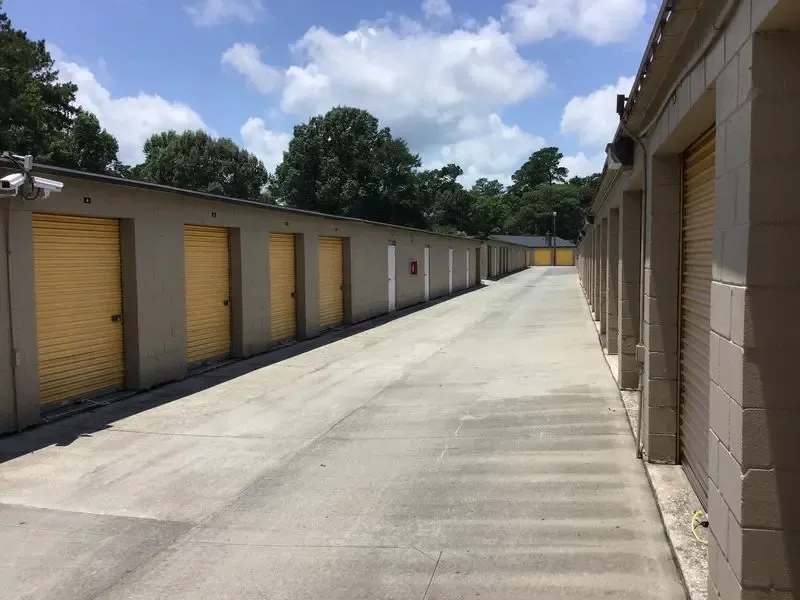 Outside storage units at L663.
